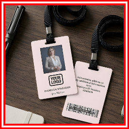 Custom Employee Photo, Barcode, Logo, Name Badge Ausweis