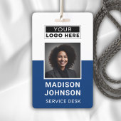 Custom Employee Photo Company Logo Modern Name Ausweis