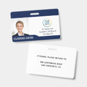 Custom Employee Photo ID Badge Ausweis (Vorder- & Rückseite)
