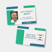 Custom Employee Photo ID Badge Card Ausweis (Vorder- & Rückseite)