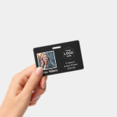 Custom Employee Photo ID Badge with Logo & Barcode Ausweis (Handheld)