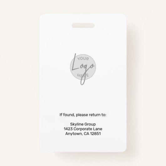 Custom Employee Photo ID Name Ausweis (Rückseite)