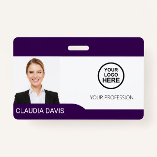 Custom Employee Photo,Name , Logo, Bar Code, Badge Ausweis