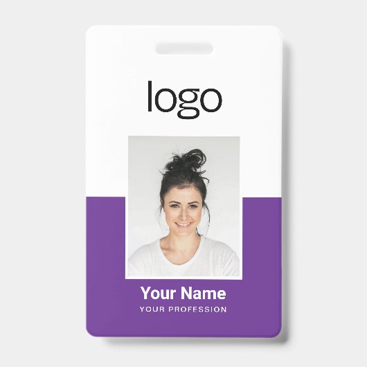 Custom Employee Photo Name Tag Badges Ausweis (Vorderseite)