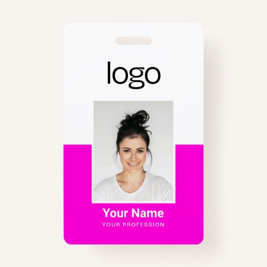Custom Employee Photo Name Tag Badges Ausweis (Vorderseite)