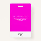 Custom Employee Photo Name Tag Badges Ausweis (Rückseite)