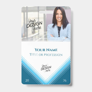 Custom Employee, Photo, Name, Title, Logo, Barcode Ausweis