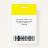 Custom Employee Photo, Qr and Bar Code, Logo, Name Ausweis (Rückseite)