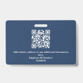Custom Employee Photo, QR Code, Logo, Name Badge Ausweis (Rückseite)