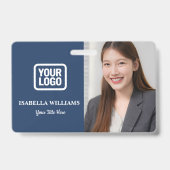 Custom Employee Photo, QR Code, Logo, Name Badge Ausweis (Vorderseite)
