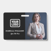 Custom Employee Photo, QR Code, Logo, Name Badge Ausweis (Vorderseite)