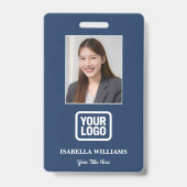 Custom Employee Photo, QR Code, Logo, Name Badge Ausweis (Vorderseite)