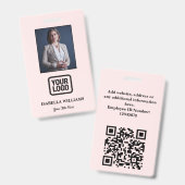 Custom Employee Photo, QR Code, Logo, Name Badge Ausweis (Vorder- & Rückseite)