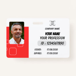 Custom Employee Photo, Signature, Logo, Name Badge Ausweis