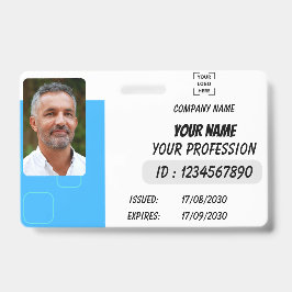Custom Employee Photo, Signature, Logo, Name Badge Ausweis