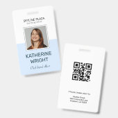 Custom Employee Photo Square ID Name Ausweis (Vorder- & Rückseite)