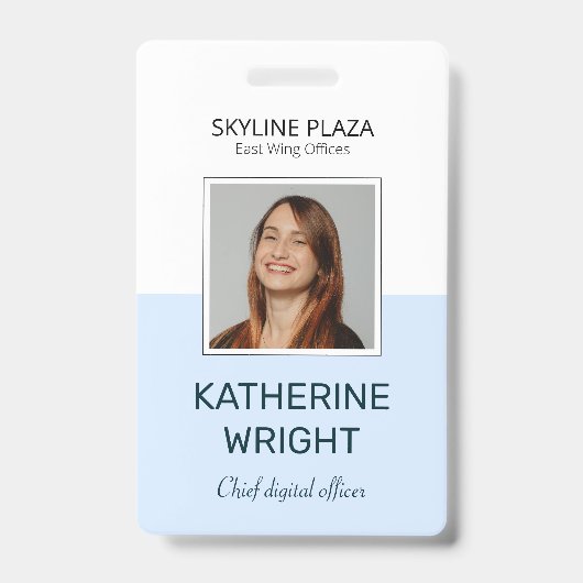Custom Employee Photo Square ID Name Ausweis (Vorderseite)