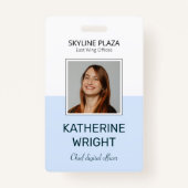 Custom Employee Photo Square ID Name Ausweis (Vorderseite)