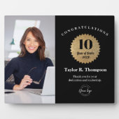 Custom Employee Recognition Photo 10 Year service  Fotoplatte (Vorderseite)