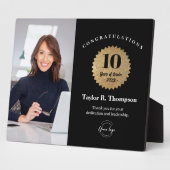 Custom Employee Recognition Photo 10 Year service  Fotoplatte (Seite)