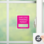 Custom Employee Resident Parking Permit Business Fensteraufkleber (Zuhause)