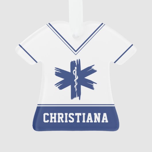 Custom EMT EMS Paramedic First Responder Ornament (Rückseite)