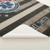 Custom EMT Thin White Line Blanket Sherpadecke (3/4)