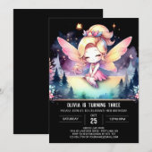 Custom Enchanted Fairy Birthday Einladung (Vorne/Hinten)