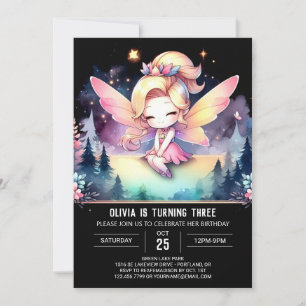 Custom Enchanted Fairy Birthday Einladung