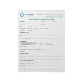 Custom Endodontic Consultation Form Notizblock (Rotiert)