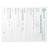 Custom Endodontic Consultation Form Notizblock (Vorderseite)