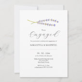 Custom Engagement Invitations Watercolor Lavender Einladung (Vorderseite)