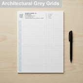 Custom Engineering Graph Pad with Logo, Gray Grids Notizblock