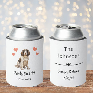 Custom English Spanel Pet Wedding Can Cooler Dosenkühler