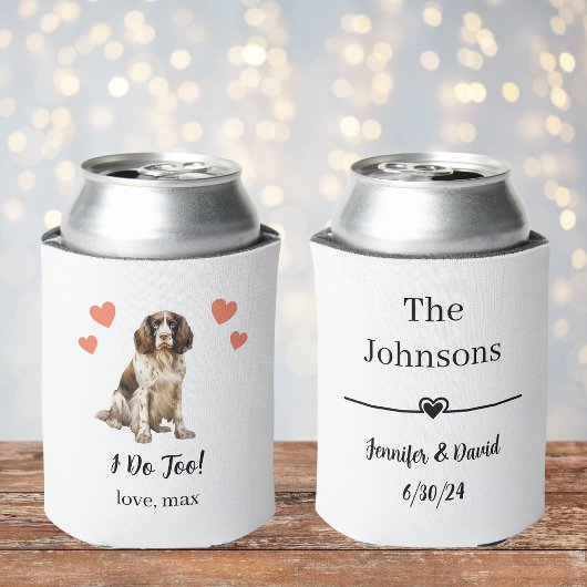 Custom English Spanel Pet Wedding Can Cooler Dosenkühler