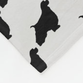 Custom English Springer Spanel Dog Silhouette Fleecedecke (Ecke)