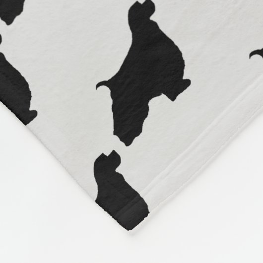 Custom English Springer Spanel Dog Silhouette Fleecedecke (Ecke)