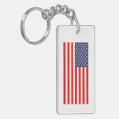 Custom English Union Jack American Flag umkehrbar Schlüsselanhänger (Vorderseite links)