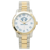 Custom Engraved Monogram Romantic Anniversary Gift Armbanduhr (Vorderseite)