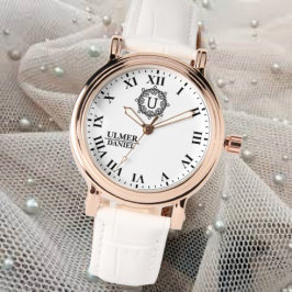 Custom Engraved Roman Numeral Leather Strap Person Armbanduhr