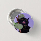 Custom Engry and Grumpy Halloween schwarze Katze Button (Vorne & Hinten)