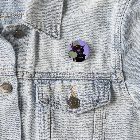 Custom Engry and Grumpy Halloween schwarze Katze Button (Beispiel)