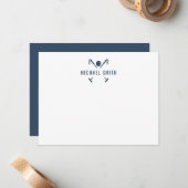 Custom Equestrian Stationery Polo Note Card Mitteilungskarte (Vorderseite/Rückseite Beispiel)