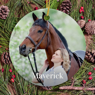 Custom Equine Foto Horse Lover Personalisiert Keramik Ornament
