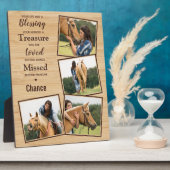 Custom Equine Keepake Pferdememorial Fotoplatte (Seite)