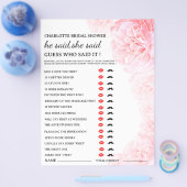 Custom Er sagte, sie sagte Brautparty Game Flyer (Einzeln)