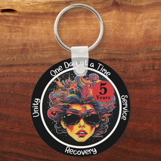 Custom Erholung Meilenstein Geschenk für sie - Pop Schlüsselanhänger (Vorderseite)