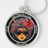 Custom Erholung Meilenstein Geschenk für sie - Pop Schlüsselanhänger (Vorne)