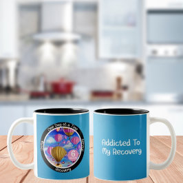Custom Erholung Meilenstein Geschenk - Heißluftbal Zweifarbige Tasse