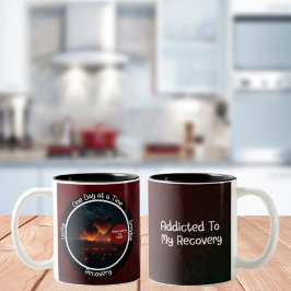 Custom Erholung Meilenstein Geschenk - Herz Zweifarbige Tasse